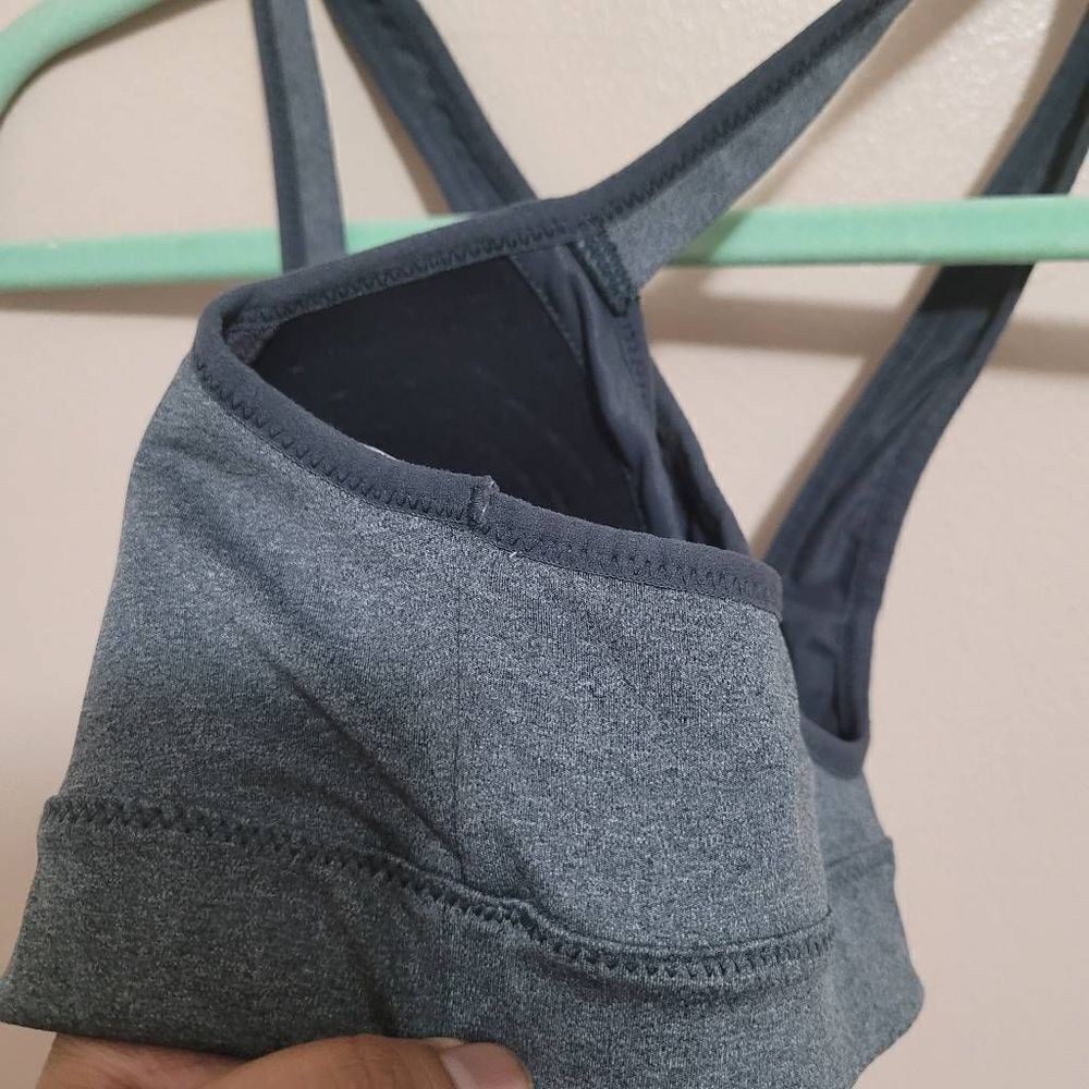 Brooks Gray UpRise Crossback Mesh Straps Sports Bra Size S - Picture 5 of 5